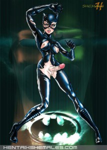 horny futanari Catwoman toon